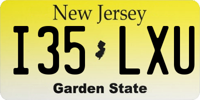 NJ license plate I35LXU