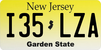 NJ license plate I35LZA