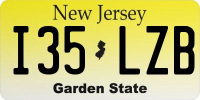 NJ license plate I35LZB