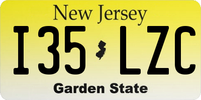NJ license plate I35LZC