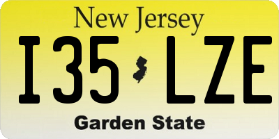 NJ license plate I35LZE
