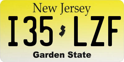 NJ license plate I35LZF