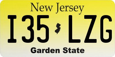 NJ license plate I35LZG