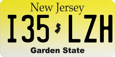 NJ license plate I35LZH