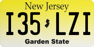 NJ license plate I35LZI
