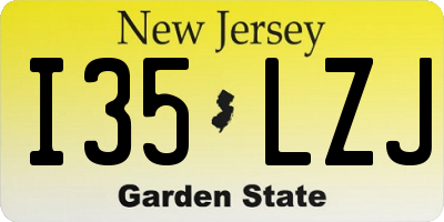 NJ license plate I35LZJ