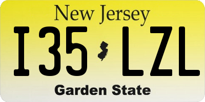 NJ license plate I35LZL