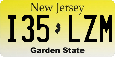 NJ license plate I35LZM
