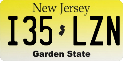 NJ license plate I35LZN
