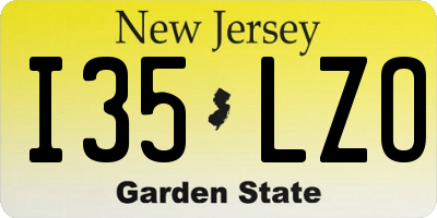 NJ license plate I35LZO