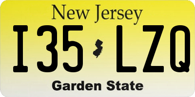NJ license plate I35LZQ