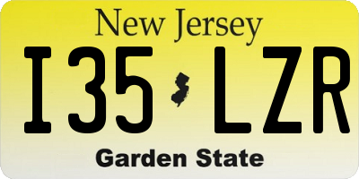 NJ license plate I35LZR