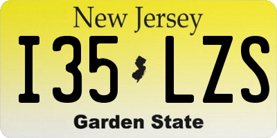 NJ license plate I35LZS