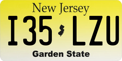 NJ license plate I35LZU