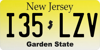 NJ license plate I35LZV