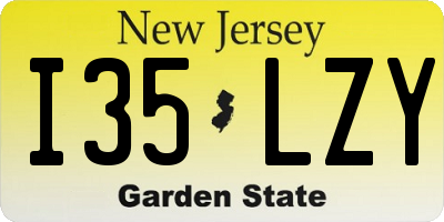 NJ license plate I35LZY