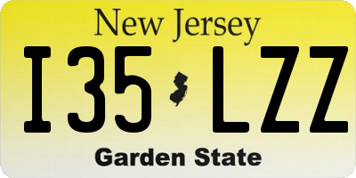 NJ license plate I35LZZ