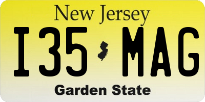 NJ license plate I35MAG
