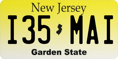 NJ license plate I35MAI