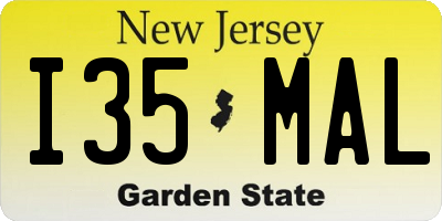 NJ license plate I35MAL