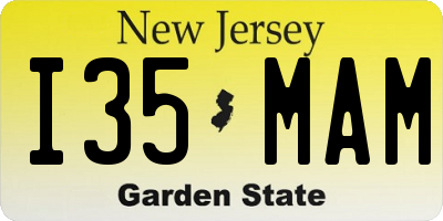 NJ license plate I35MAM