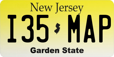 NJ license plate I35MAP