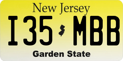 NJ license plate I35MBB