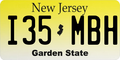 NJ license plate I35MBH