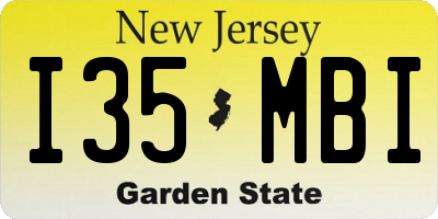 NJ license plate I35MBI