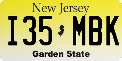 NJ license plate I35MBK