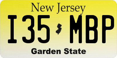 NJ license plate I35MBP