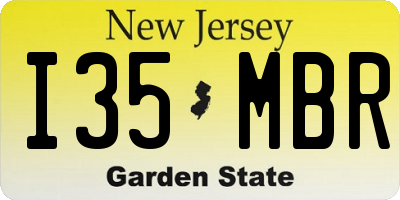 NJ license plate I35MBR