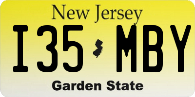 NJ license plate I35MBY