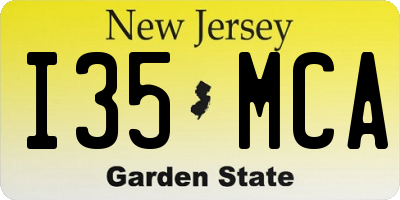 NJ license plate I35MCA