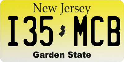 NJ license plate I35MCB