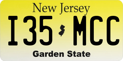 NJ license plate I35MCC