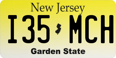 NJ license plate I35MCH