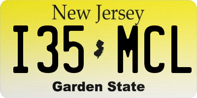 NJ license plate I35MCL
