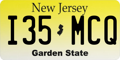NJ license plate I35MCQ