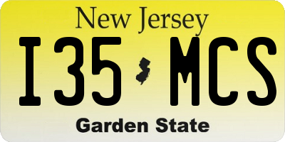 NJ license plate I35MCS