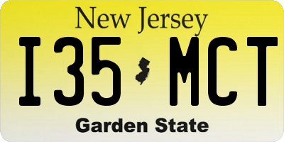 NJ license plate I35MCT