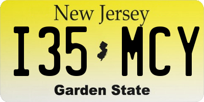 NJ license plate I35MCY