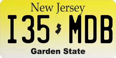 NJ license plate I35MDB