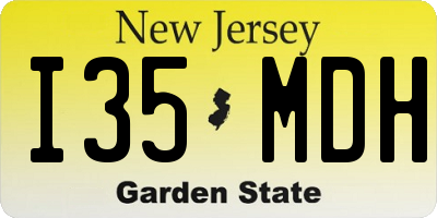 NJ license plate I35MDH