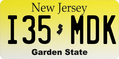 NJ license plate I35MDK