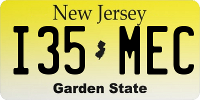NJ license plate I35MEC