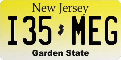 NJ license plate I35MEG