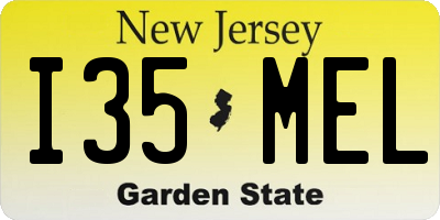 NJ license plate I35MEL