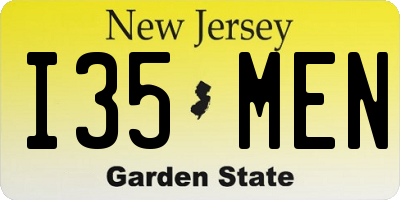 NJ license plate I35MEN
