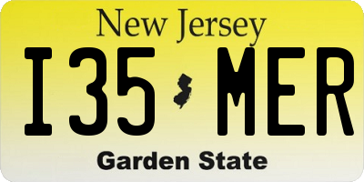 NJ license plate I35MER